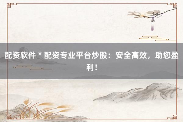 配资软件 * 配资专业平台炒股：安全高效，助您盈利！