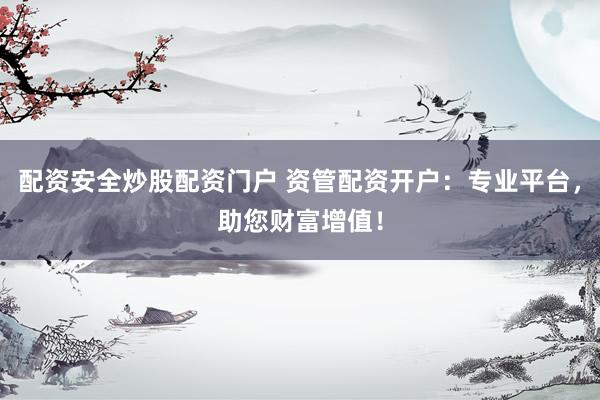 配资安全炒股配资门户 资管配资开户：专业平台，助您财富增值！