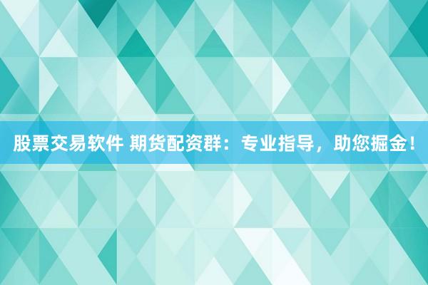 股票交易软件 期货配资群：专业指导，助您掘金！