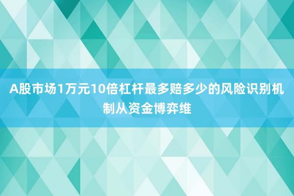 A股市场1万元10倍杠杆最多赔多少的风险识别机制从资金博弈维