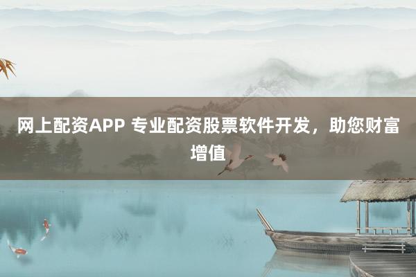 网上配资APP 专业配资股票软件开发，助您财富增值